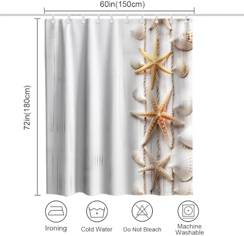 Ocean Starfish Shower Curtain