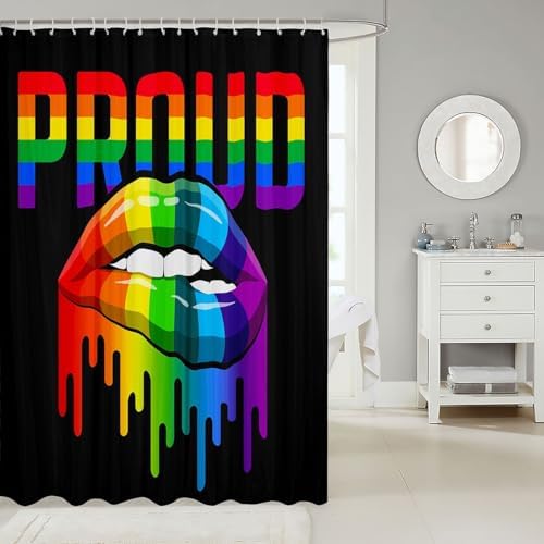 Pride Theme Shower Curtain Set 72x72 Inch