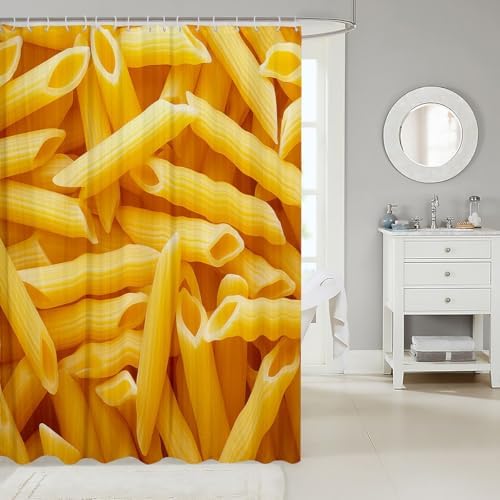 Erosebridal Noodle Shower Curtain - Yellow 72 x 72