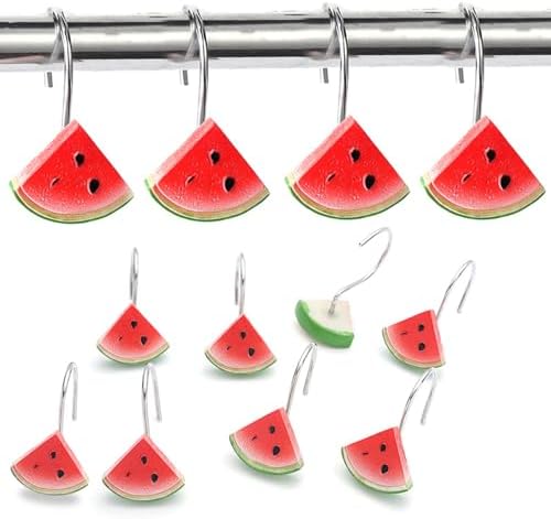 12 PCS Watermelon Shower Curtain Hooks Decorative