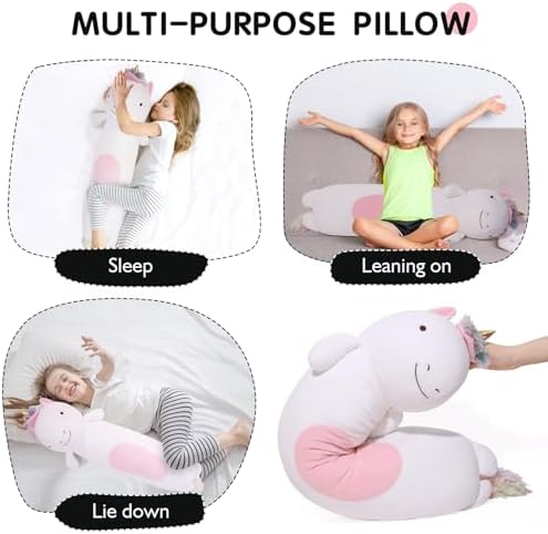 Perfect for Kids Rainbow Unicorn Plush Body Pillow