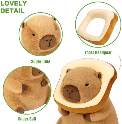 Ditucu Capybara Plush Pillow with Wearable Headgear