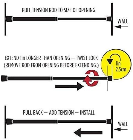 InterDesign iDesign Cameo Metal Expandable Constant Tension Shower Curtain Rod