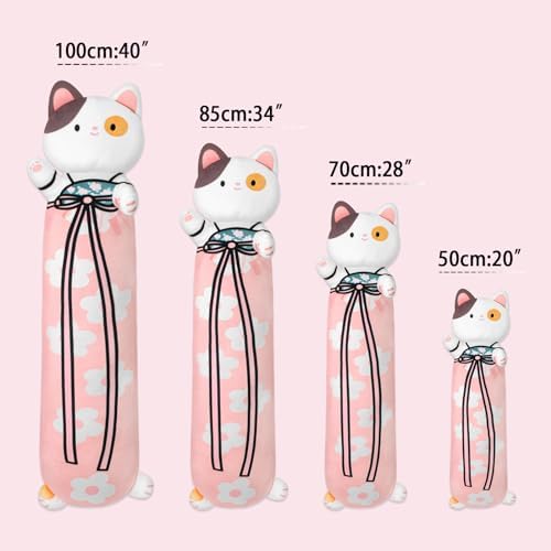 Adorable Pink Cat Plush Pillow for Kids