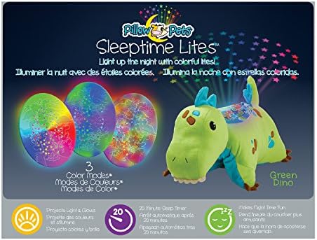 Pillow Pets Green Dinosaur Plush Night Light 1