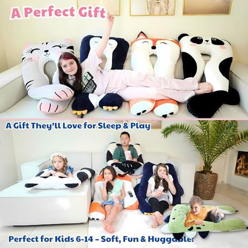 LUNAMIRA Fox Kids Body Pillow - Ultimate Comfort for Kids