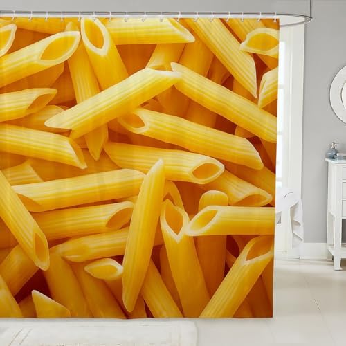 Erosebridal Noodle Shower Curtain - Yellow 72 x 72