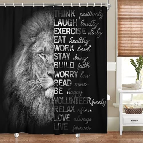 Lion Quote Shower Curtain