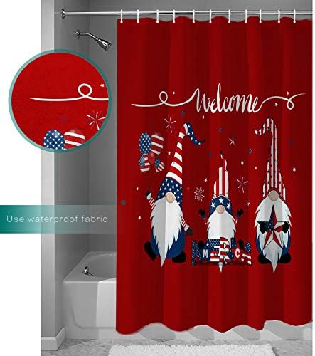 Luxurious Checked Bathroom Shower Curtain by TocaHome Soft Durable Machine Washable