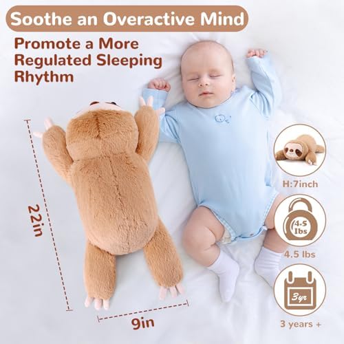 Sloth Weighted Plush Animal Gnomantic