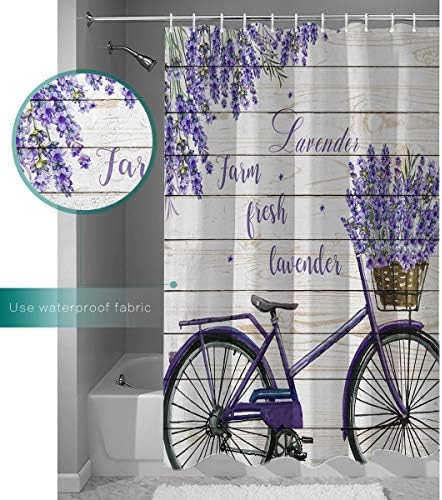 TocaHome 12-Hook Waterproof Farm Fresh Washable Bathroom Shower Curtain Set