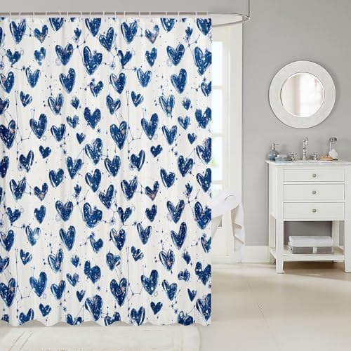 Kids Heart Pattern Bath Curtain