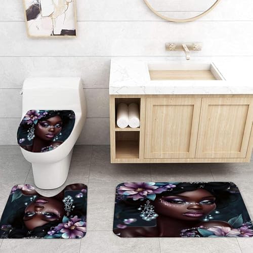 Stylish 4-Piece Set Unique African American Bathroom Design