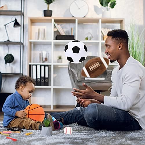 Sratte 4-Piece Sports Plush Pillow Set for Kids