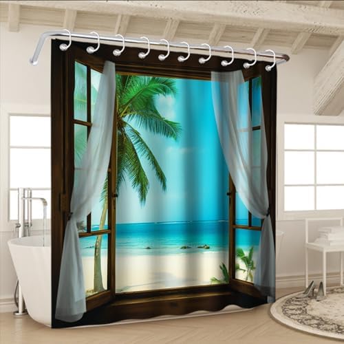 Beach Beach shower curtain
