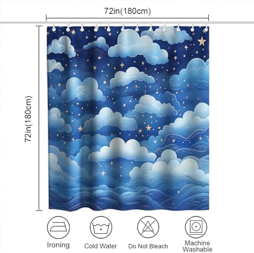 Cute Blue Sky shower curtain