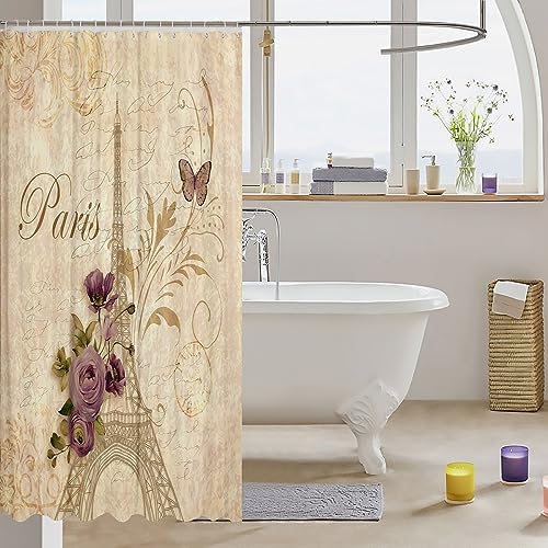 Chic Retro Eiffel Shower Curtain