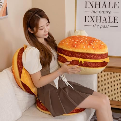 Hamburger Plush Pillow 3D Cheeseburger Hugging Cushion Toy