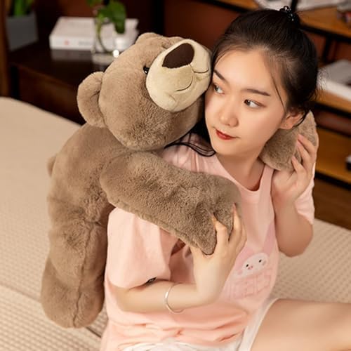 OSOCU 2 lb Weighted Stuffed Brown Bear - 16 Plush Animal Pillow Toy