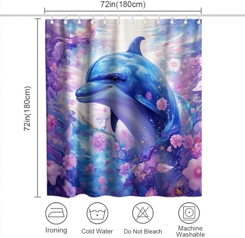 Cute Cartoon whale bathroom set machine washable waterproof