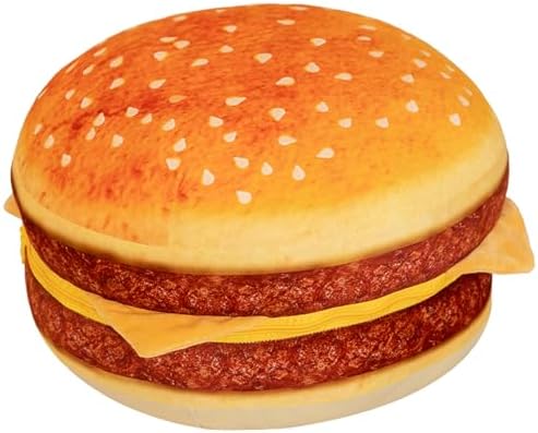 Hamburger Plush Pillow 3D Cheeseburger Hugging Cushion Toy