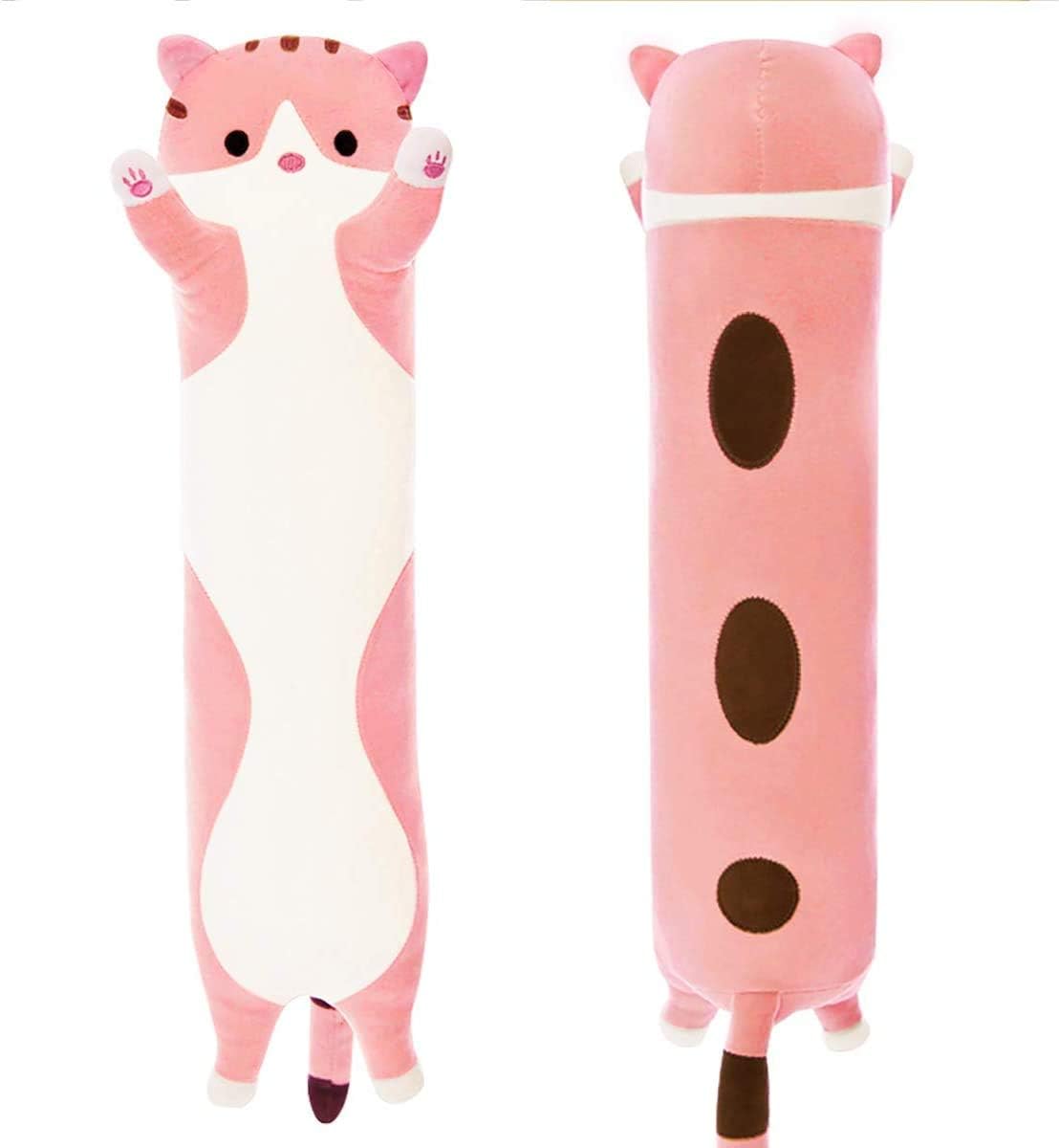 WUYU Plush Cat Pillow for Kids and Girlfriend 150cm Pink