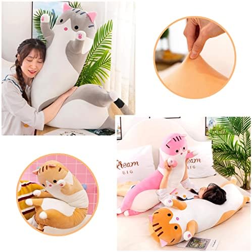 Cute Long-Legged Cat Body Pillow for Kids and Adults
