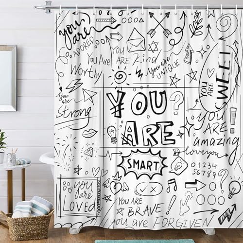 Funny Inspirational Shower curtain set