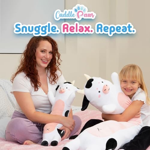 Cuddle Paws Cow Print Body Pillow