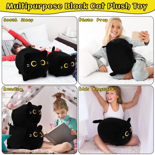 Cuddle-Em Close Ausropriate Beginning Black Cat Plush Pillow