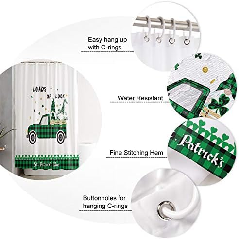 Waterproof shower curtain St Patricks Day Design Machine Washable stylish