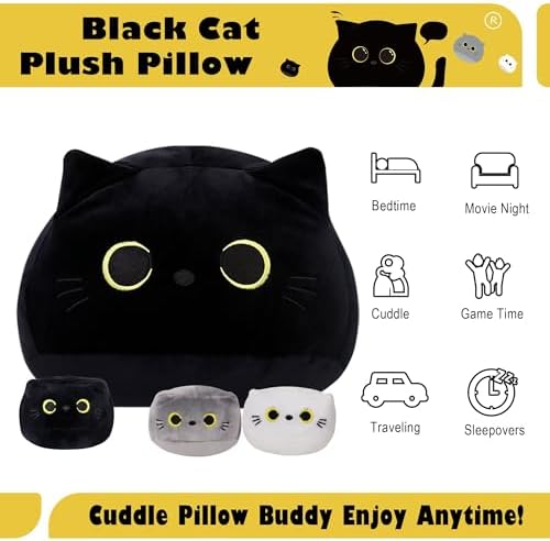 4Pcs 16 Black Cat Plush Set
