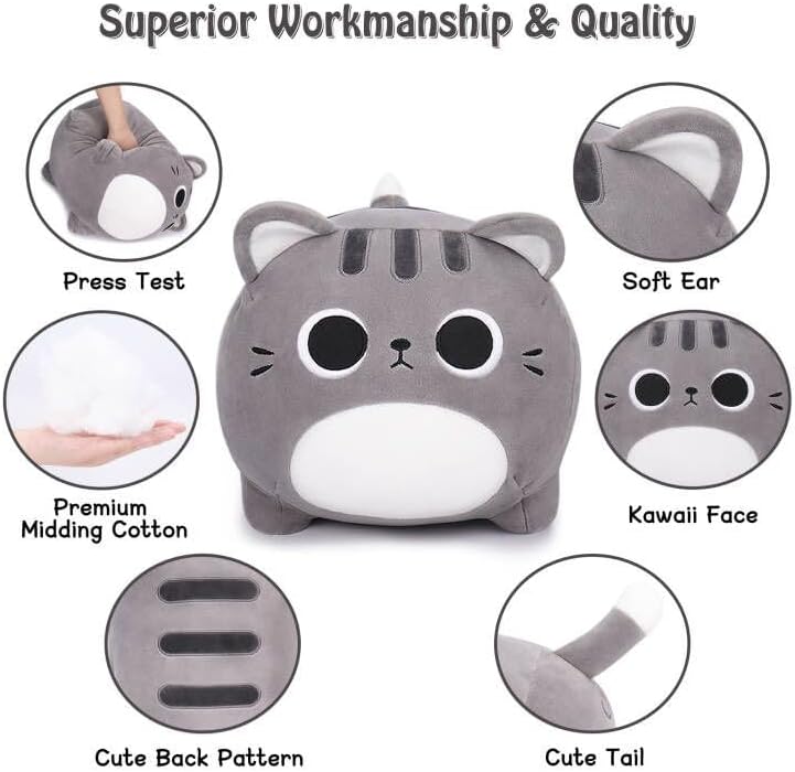 Giant Size Kawaii Cat Plush Pillow