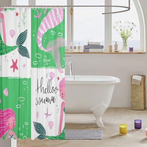 Stylish Mermaid Tail Shower Curtains for Home Decor
