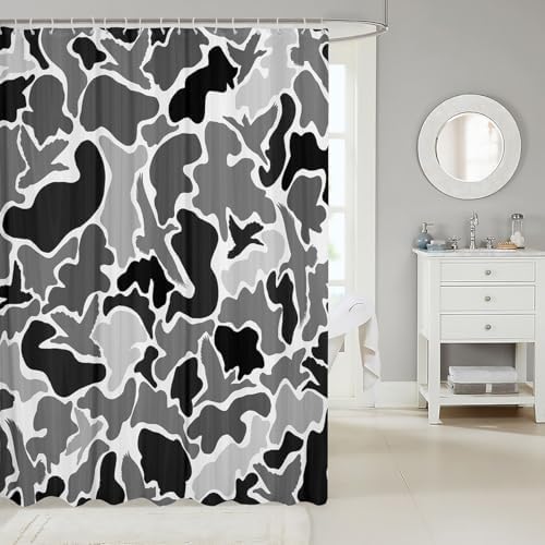 Feelyou Camouflage Hunting Bath Curtain Set for Kids
