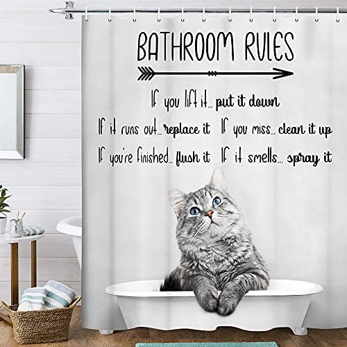 Funny Cat Shower Curtain