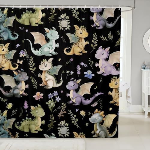 Stunning Cartoon Dragon Bath Curtain for Home Everywhere