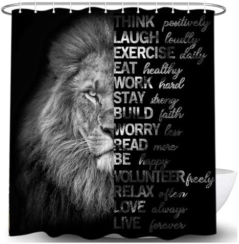 Lion Quote Shower Curtain