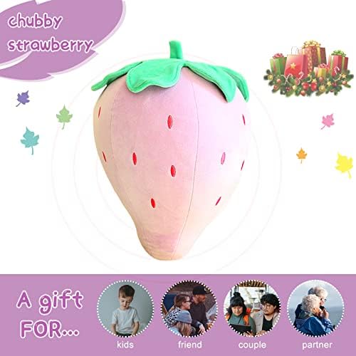 Sturdy and Comfy Strawberry Plush Pillow for Kids