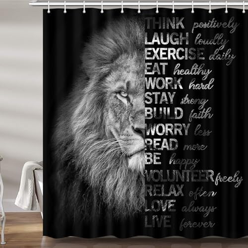 Lion Quote Shower Curtain