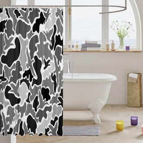 Feelyou Camouflage Hunting Bath Curtain Set for Kids