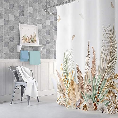JAWO Boho Brown Floral Leaves Bath Momentum bathing experience