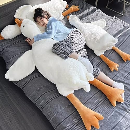 195 Inches White Goose Plush Pillow Toy