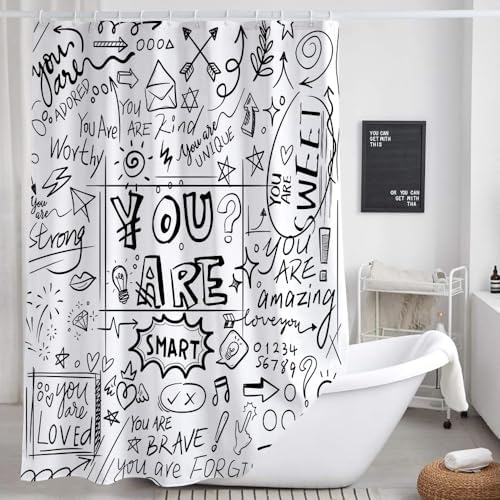 Funny Inspirational Shower curtain set