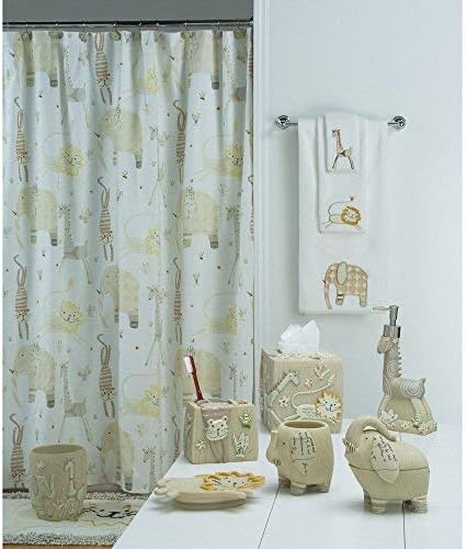 CreativeWare Animal Crackers shower curtain Off-White