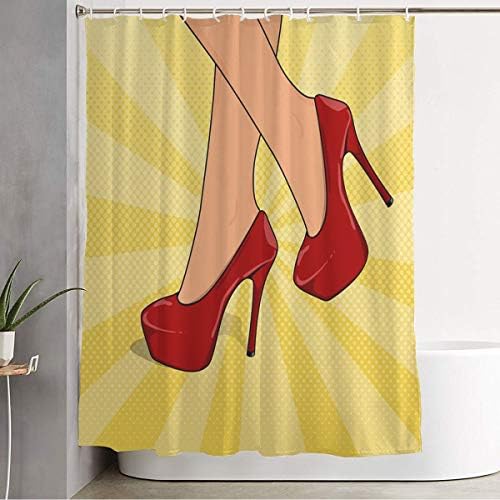 Starobos Pop Style Shower Curtain with 12 Hooks