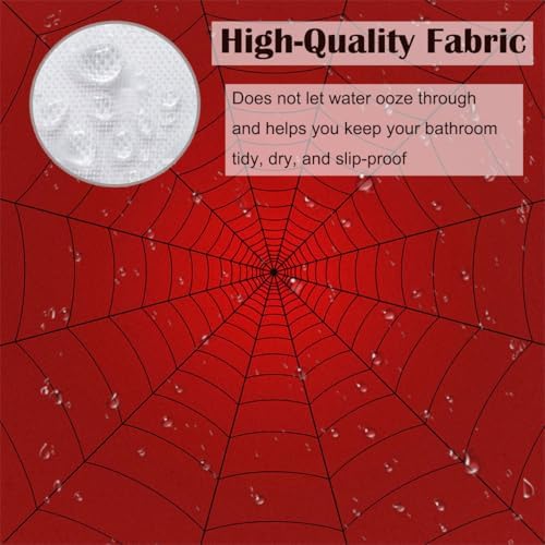 Perfect Red Spider Web shower curtain Durable Stylish