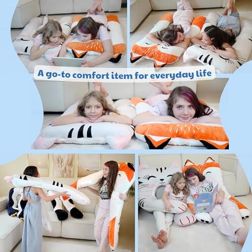 LUNAMIRA Fox Kids Body Pillow - Ultimate Comfort for Kids