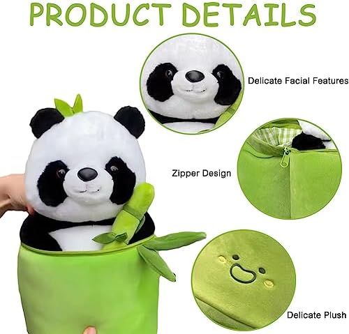 Shapeazy Bamboo Tube Panda Plush Toy 98in 1