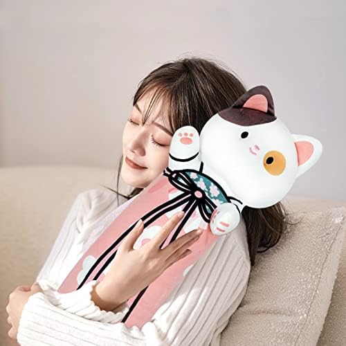 Adorable Pink Cat Plush Pillow for Kids